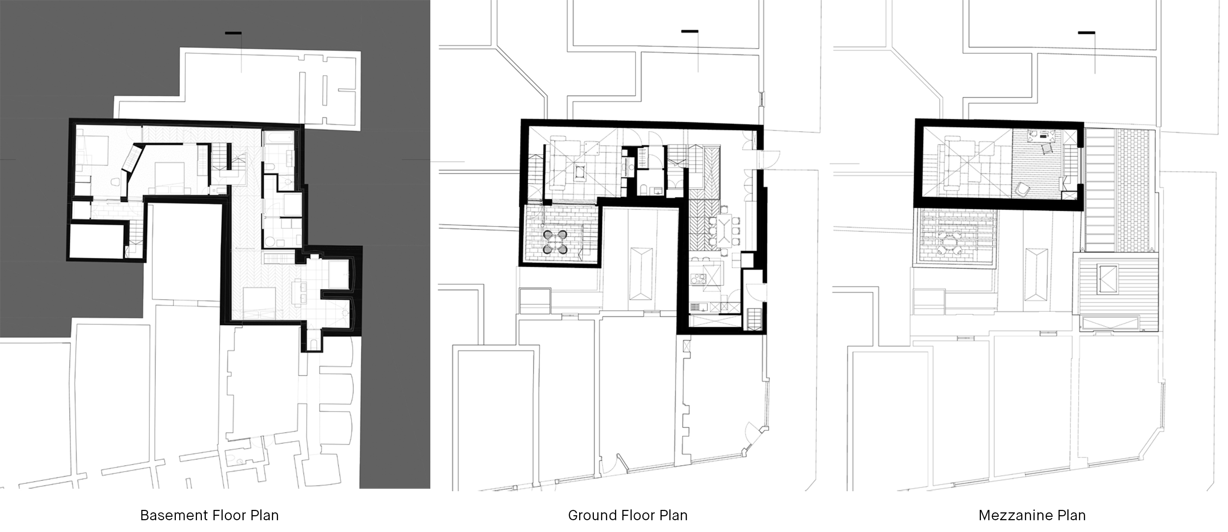 Hidden House Chelsea Knightsbridge LTS Architects drawings