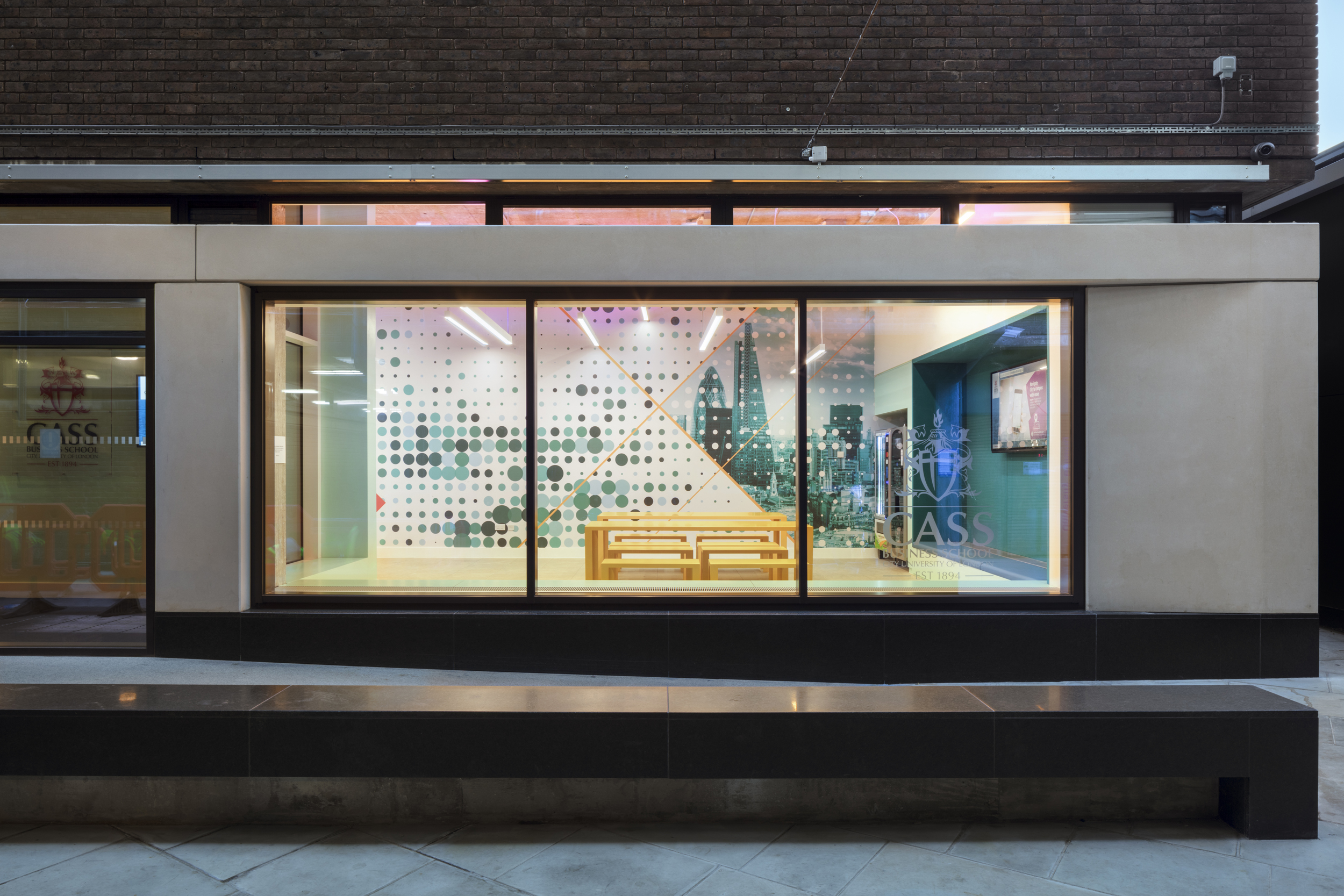 LTS Architects Drysdale City University Night View looking at entrance