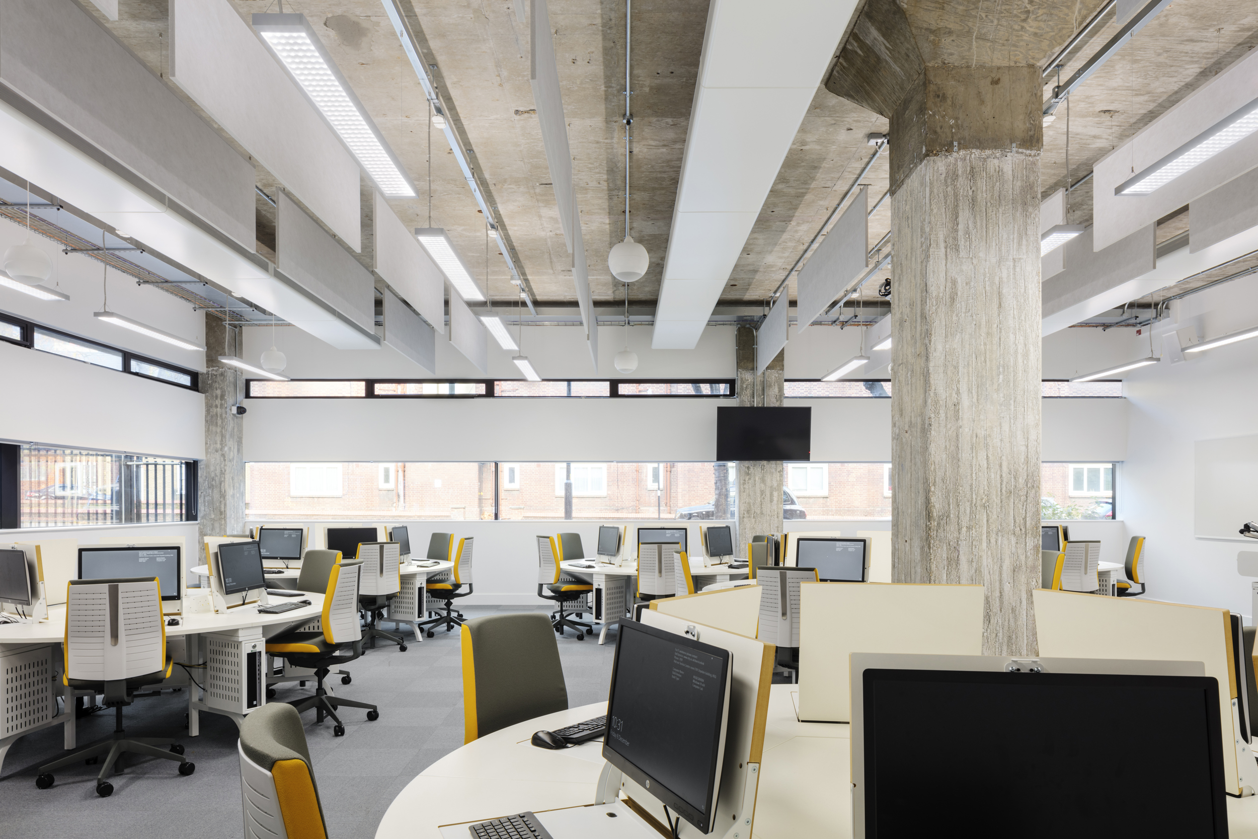 LTS Architects Drysdale City University Study Space Retractable screens shown
