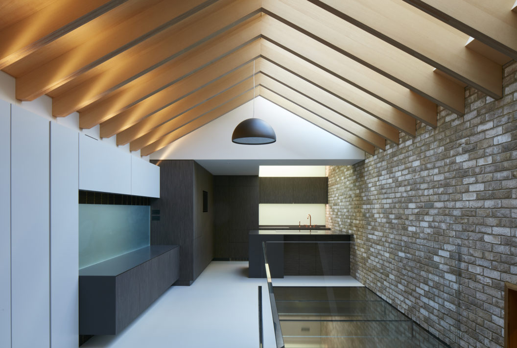 LTS Architects — Hidden House Chelsea Knightsbridge LTS Architects - internal view, timber trusses
